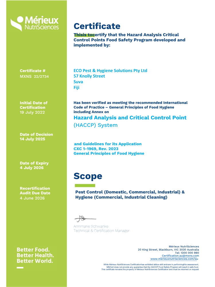 Public Liability Certificate